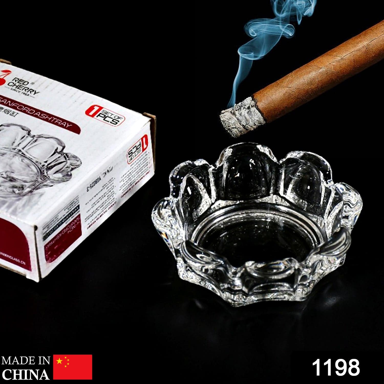 Sanford Round Cigar & Cigarette Ashtray for Home/Office Decor thumbnail 2