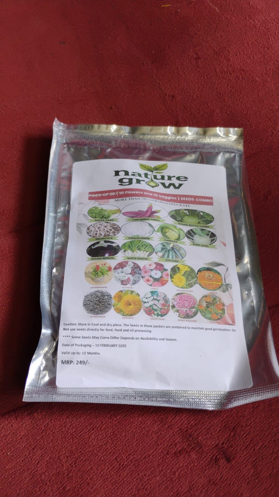 20 Varieties of Vegetable & Flower Seeds Combo (1 Pkt. / 20 Varieties) thumbnail 8