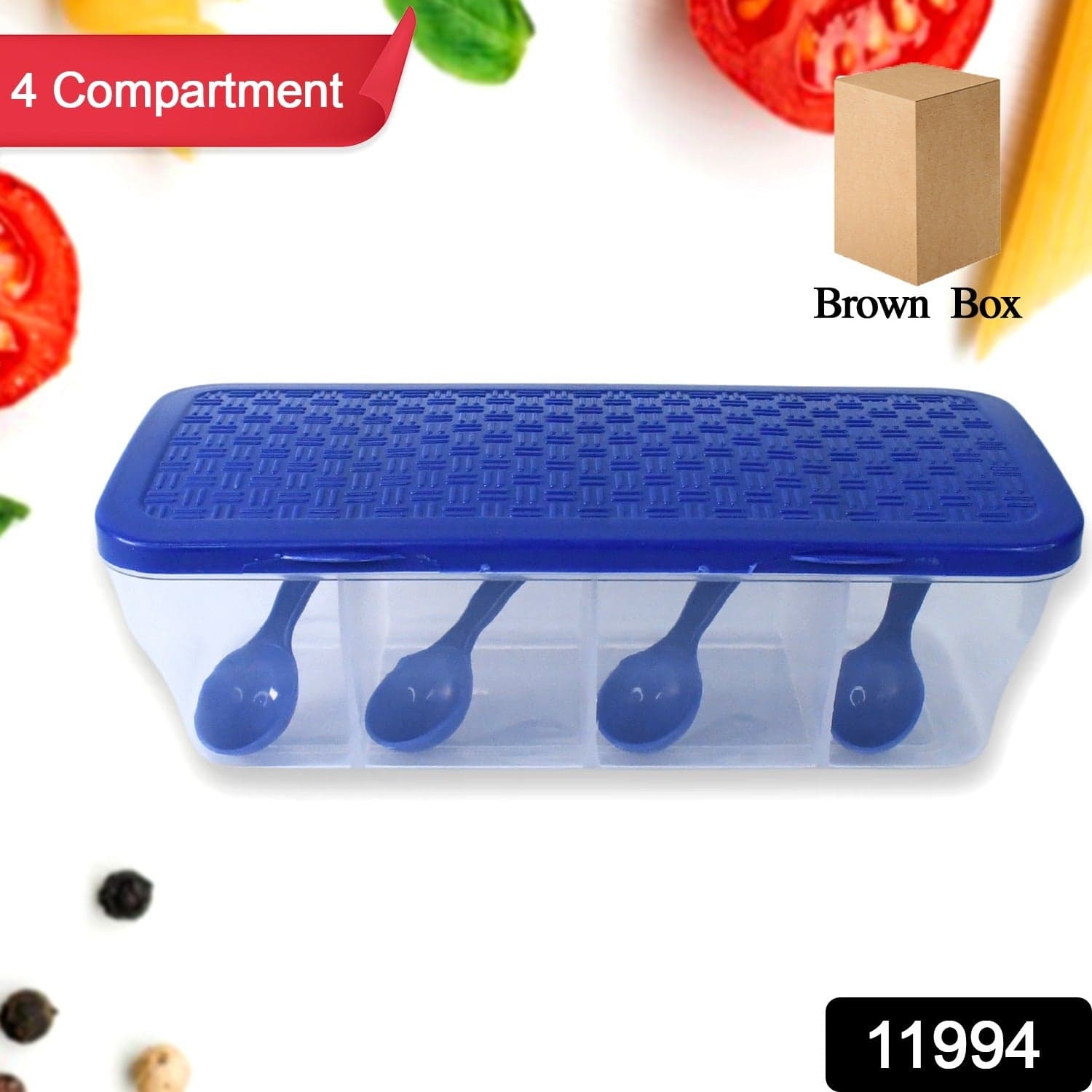 Kitchen Multipurpose Air-tight 4 Sections Storage Containers / Masala Box (1 Set) thumbnail 2