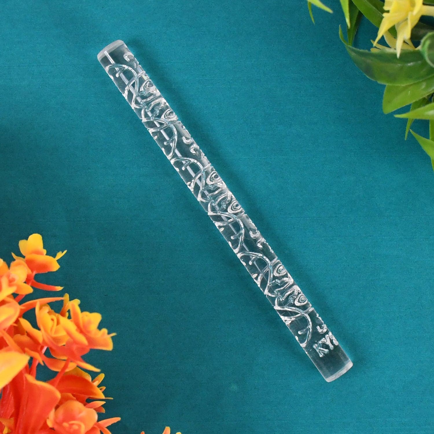 Textured Embossed Acrylic Rolling Pins Fondant Cake Decorating Tools (1 Pc) thumbnail 1