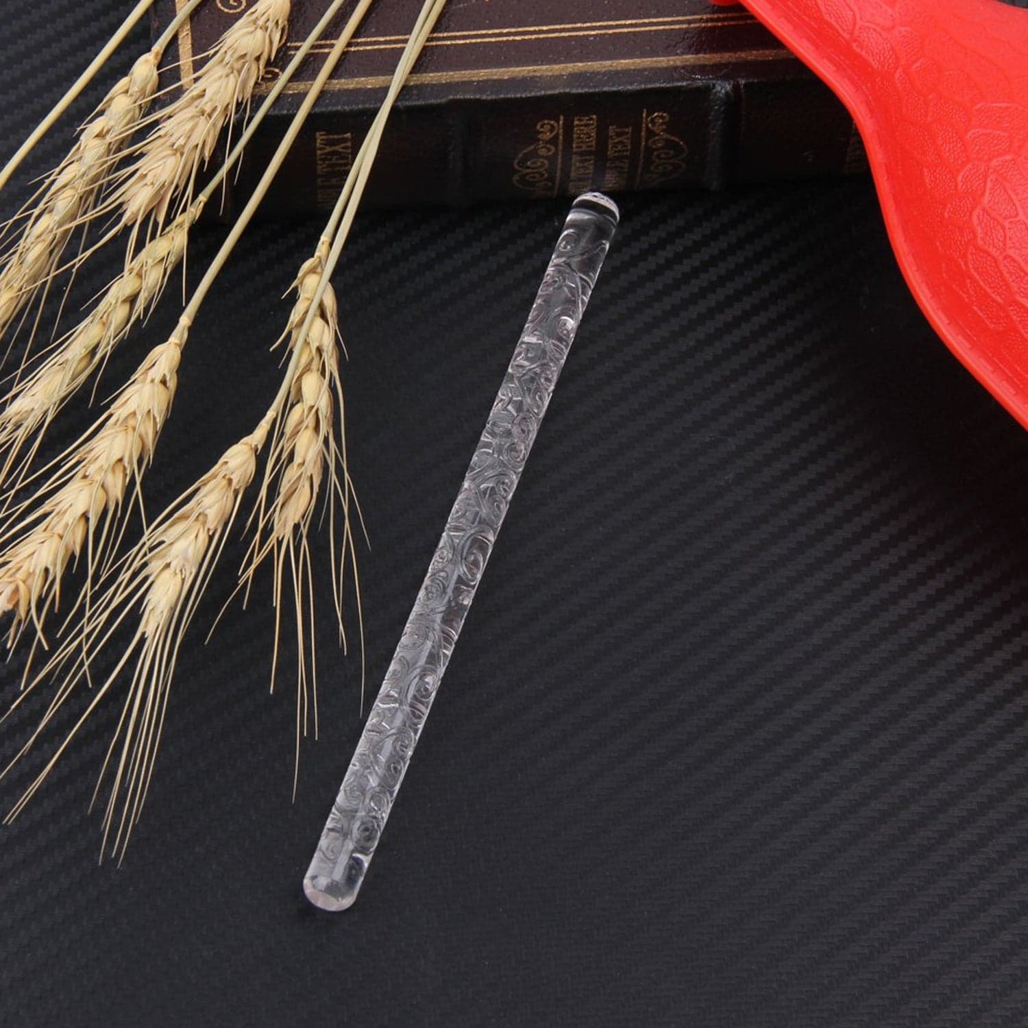 Textured Embossed Acrylic Rolling Pins Fondant Cake Decorating Tools (1 Pc) thumbnail 7