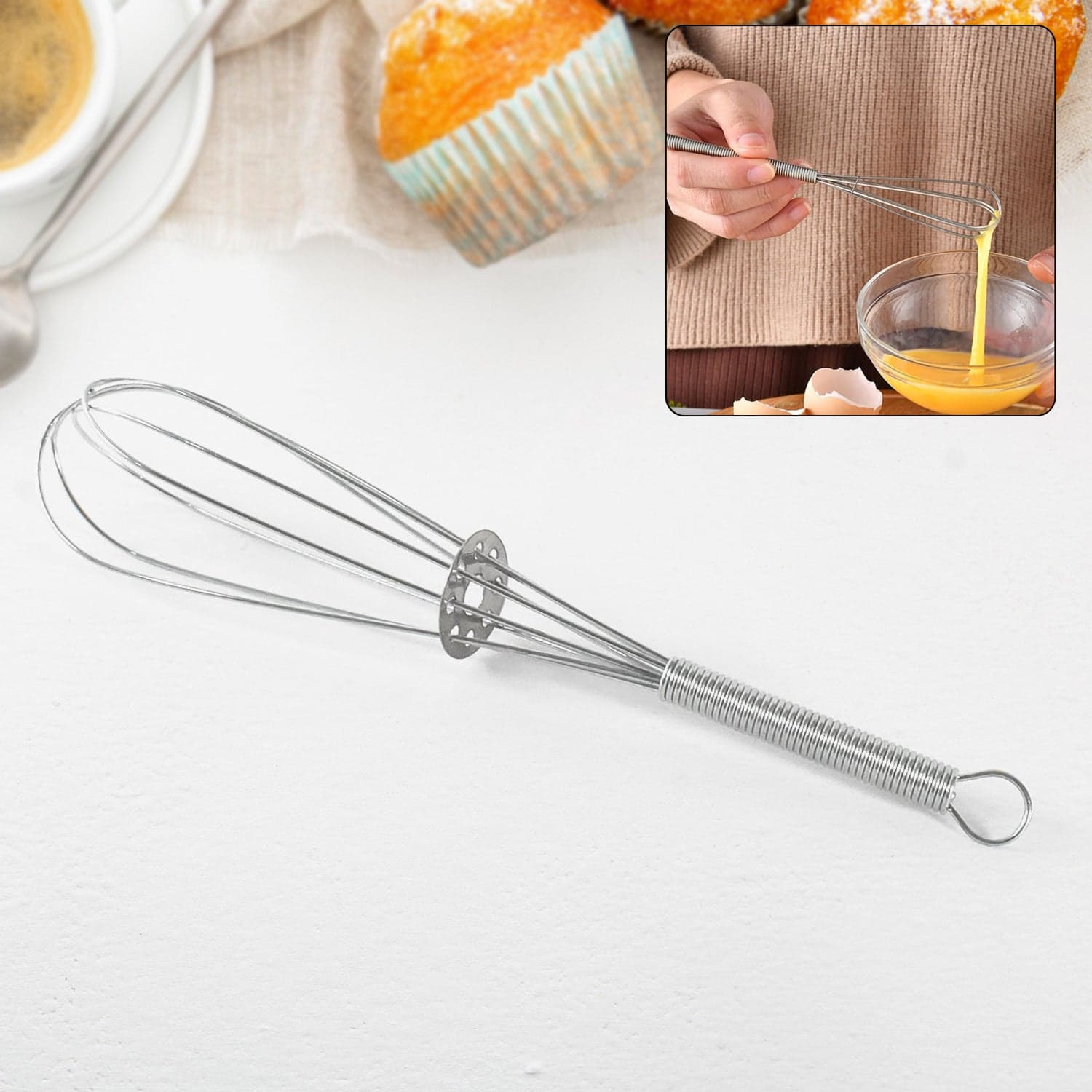 Kitchen Whisk, Stainless Steel Kitchen Tool (1 Pc / 16 cm) thumbnail 1