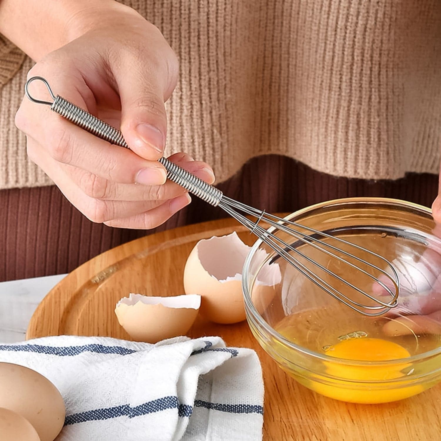 Kitchen Whisk, Stainless Steel Kitchen Tool (1 Pc / 16 cm) thumbnail 6