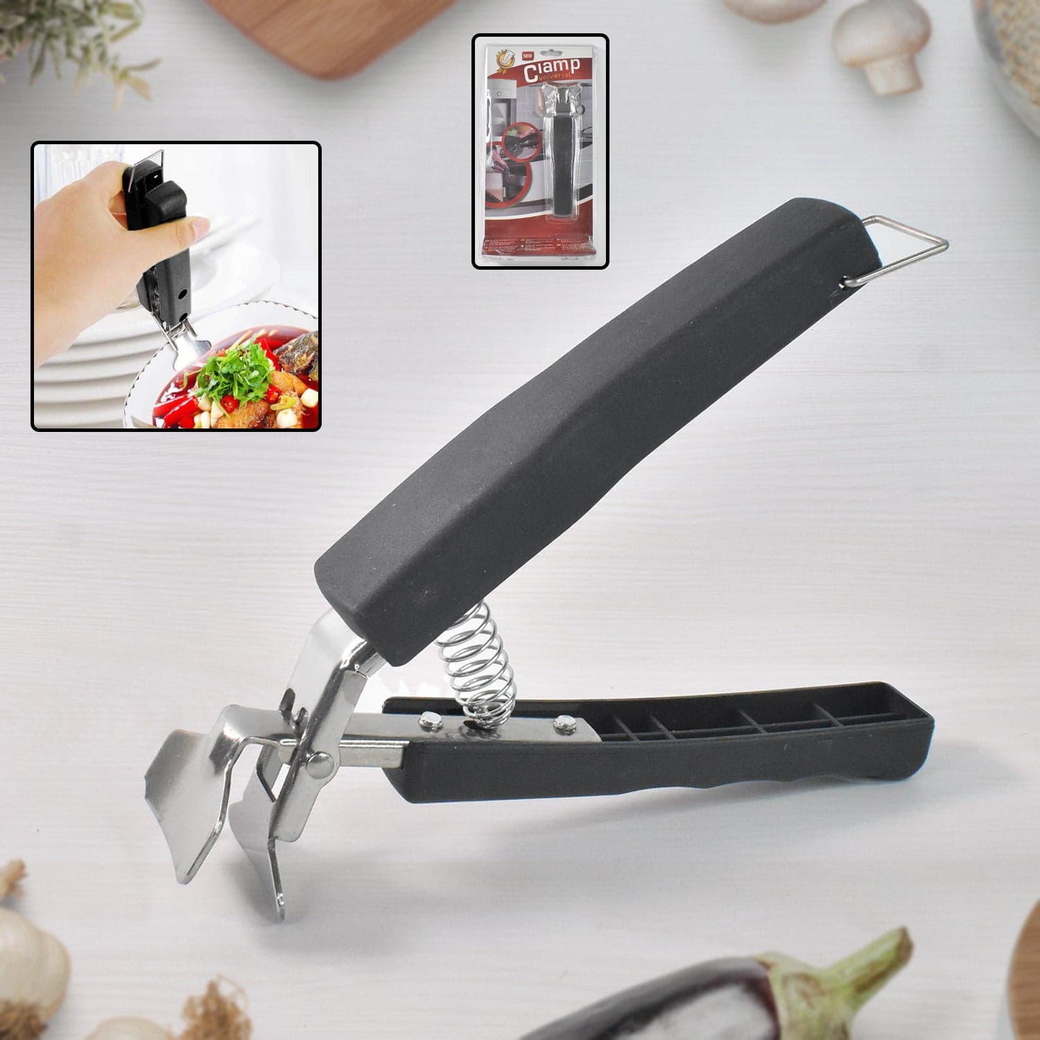 Anti Heat Bowl clamp Holder Stainless Steel Dish Tray Clip thumbnail 1