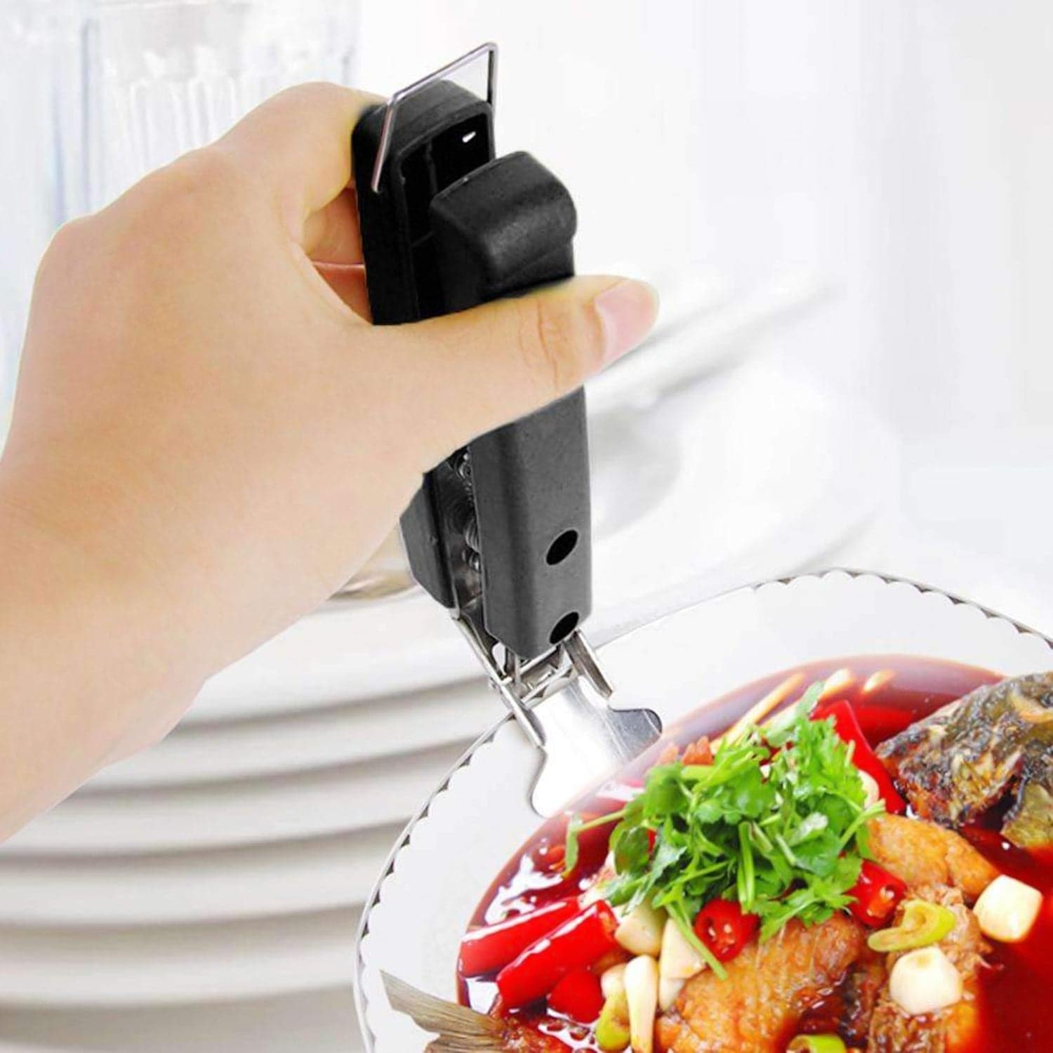 Anti Heat Bowl clamp Holder Stainless Steel Dish Tray Clip thumbnail 6