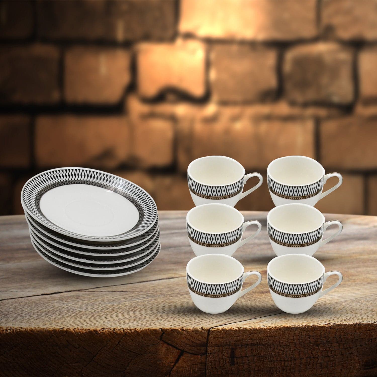 Ceramic Tea / cups and Saucer / Rakabi Set of 12 Pcs thumbnail 7