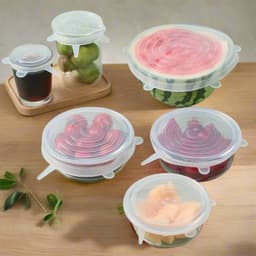 Silicone Food Cover Stretch Lids (6 Pcs Set / 62 Gm)