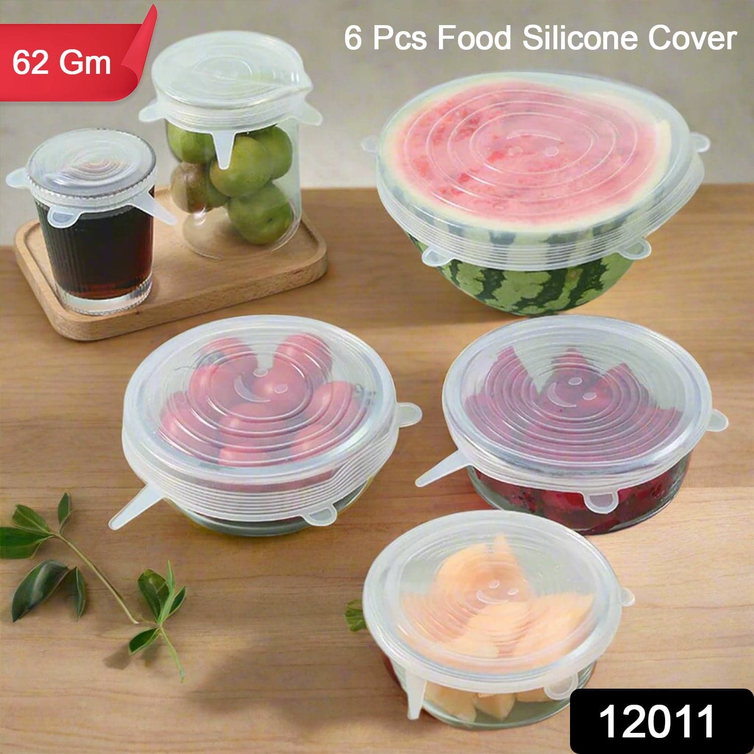 Silicone Food Cover Stretch Lids (6 Pcs Set / 62 Gm) thumbnail 3
