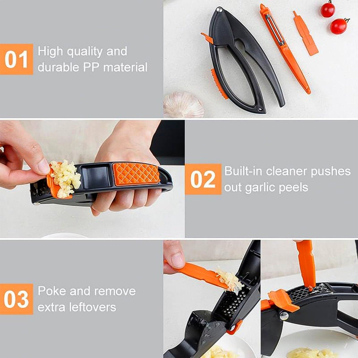 Multifunctional Garlic Press, Garlic Mincing & Crushing Tool (1 Pc) thumbnail 6