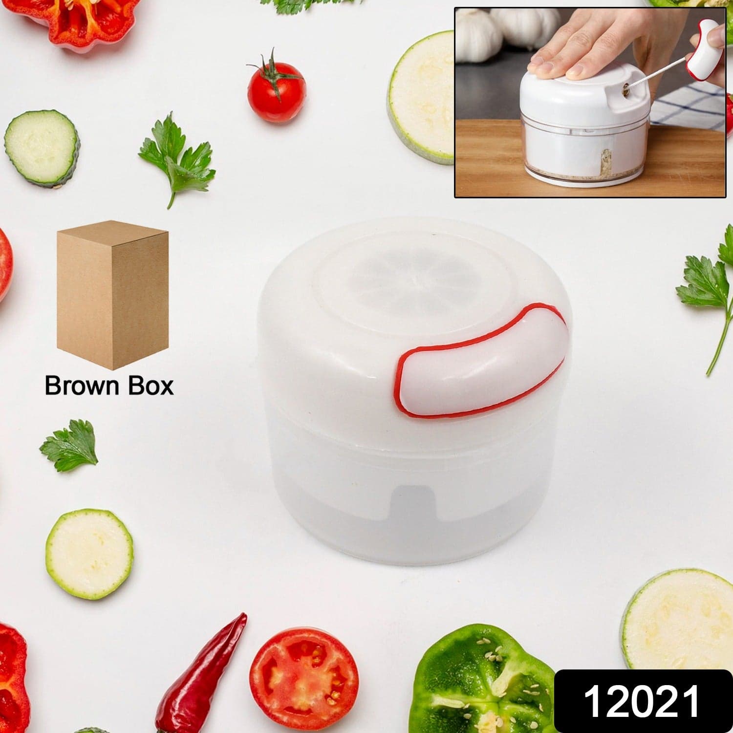Manual Mini Food Processor Vegetable Chopper Hand Pull String Onion Chopper (1 Pc) thumbnail 2