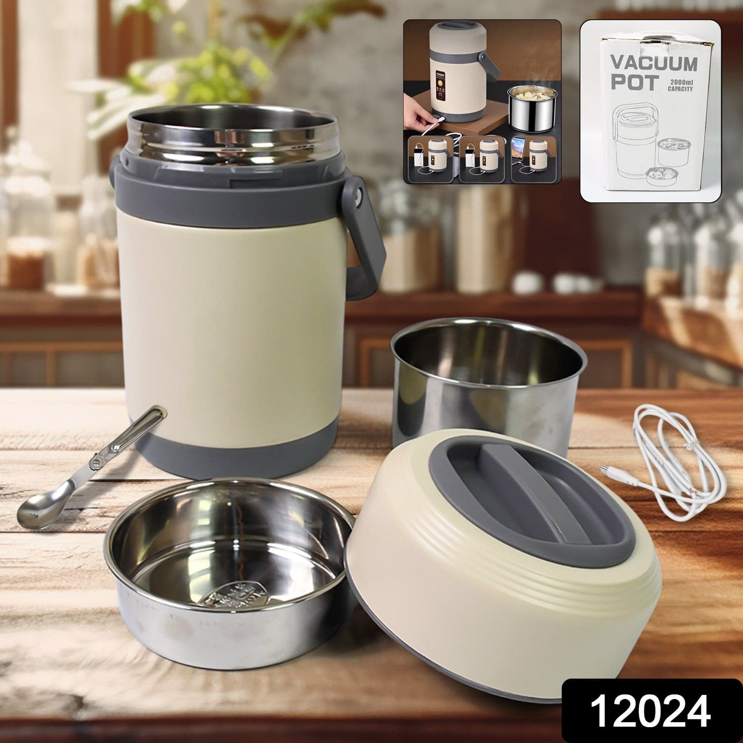USB Electric Heated Lunch Boxes (2 Ltr.) thumbnail 2