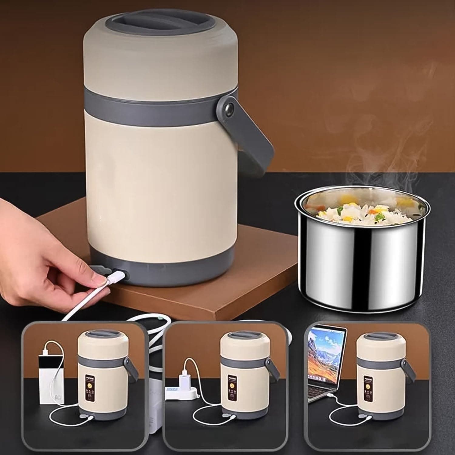 USB Electric Heated Lunch Boxes (2 Ltr.) thumbnail 5