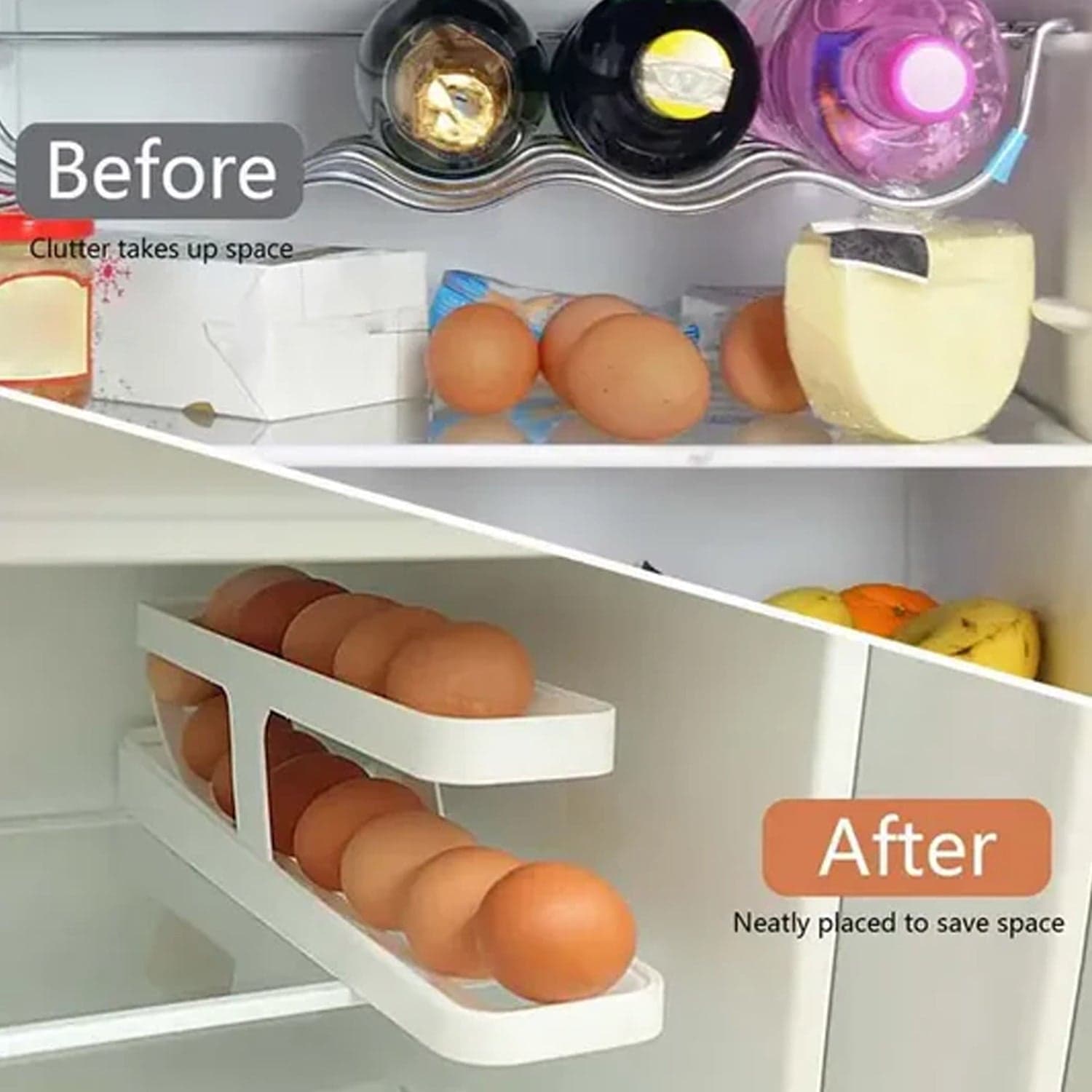Plastic 2-Tier Rolling Egg Dispenser For 12-14 Eggs (1 Pc) thumbnail 4