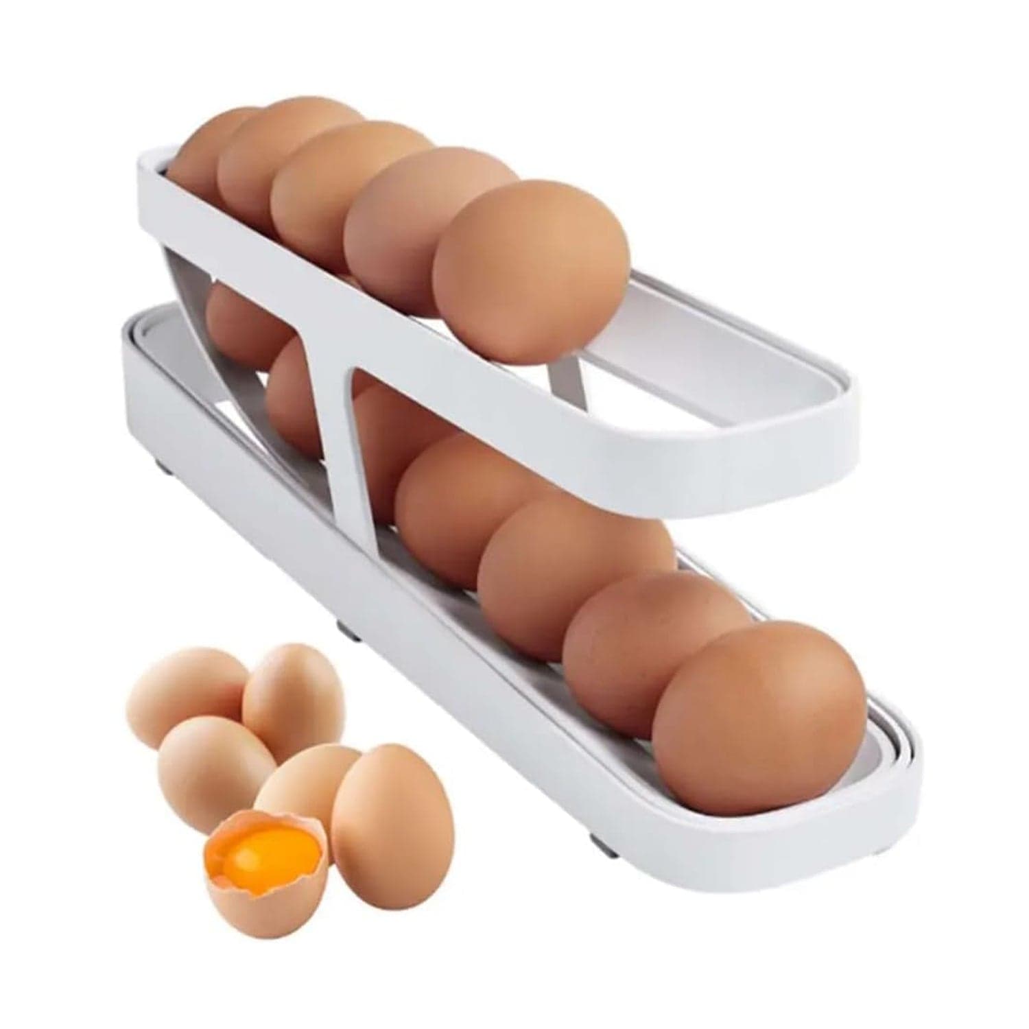 Plastic 2-Tier Rolling Egg Dispenser For 12-14 Eggs (1 Pc) thumbnail 5
