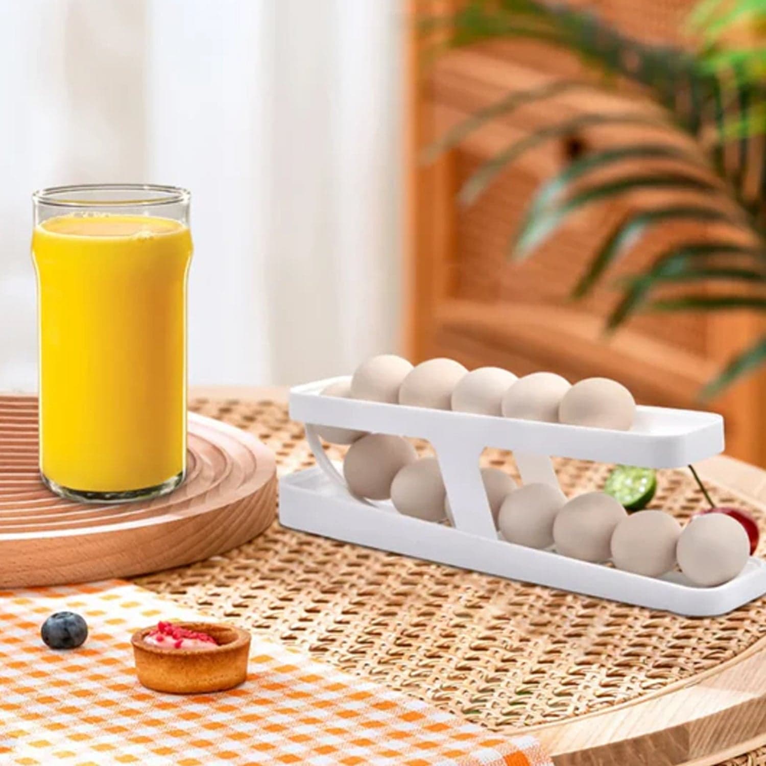 Plastic 2-Tier Rolling Egg Dispenser For 12-14 Eggs (1 Pc) thumbnail 6