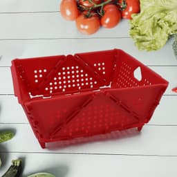 Flexi fold Storage Basket Box with Holes Ventilated Design (23—20 Cm / 1 Pc)