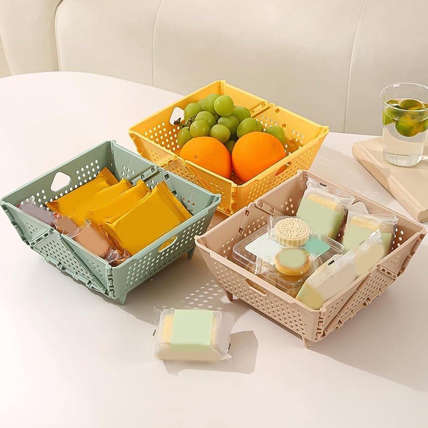 Flexi fold Storage Basket Box with Holes Ventilated Design (23—20 Cm / 1 Pc) thumbnail 3
