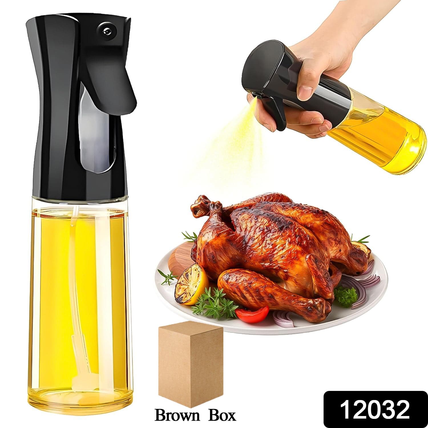 Plastic Oil Spray Bottle - Versatile Kitchen Gadgets (250 ML Approx) thumbnail 2