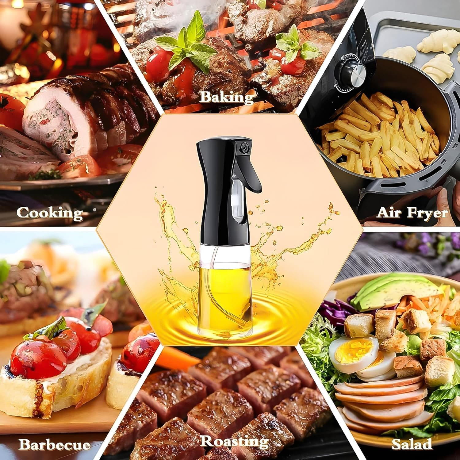 Plastic Oil Spray Bottle - Versatile Kitchen Gadgets (250 ML Approx) thumbnail 3