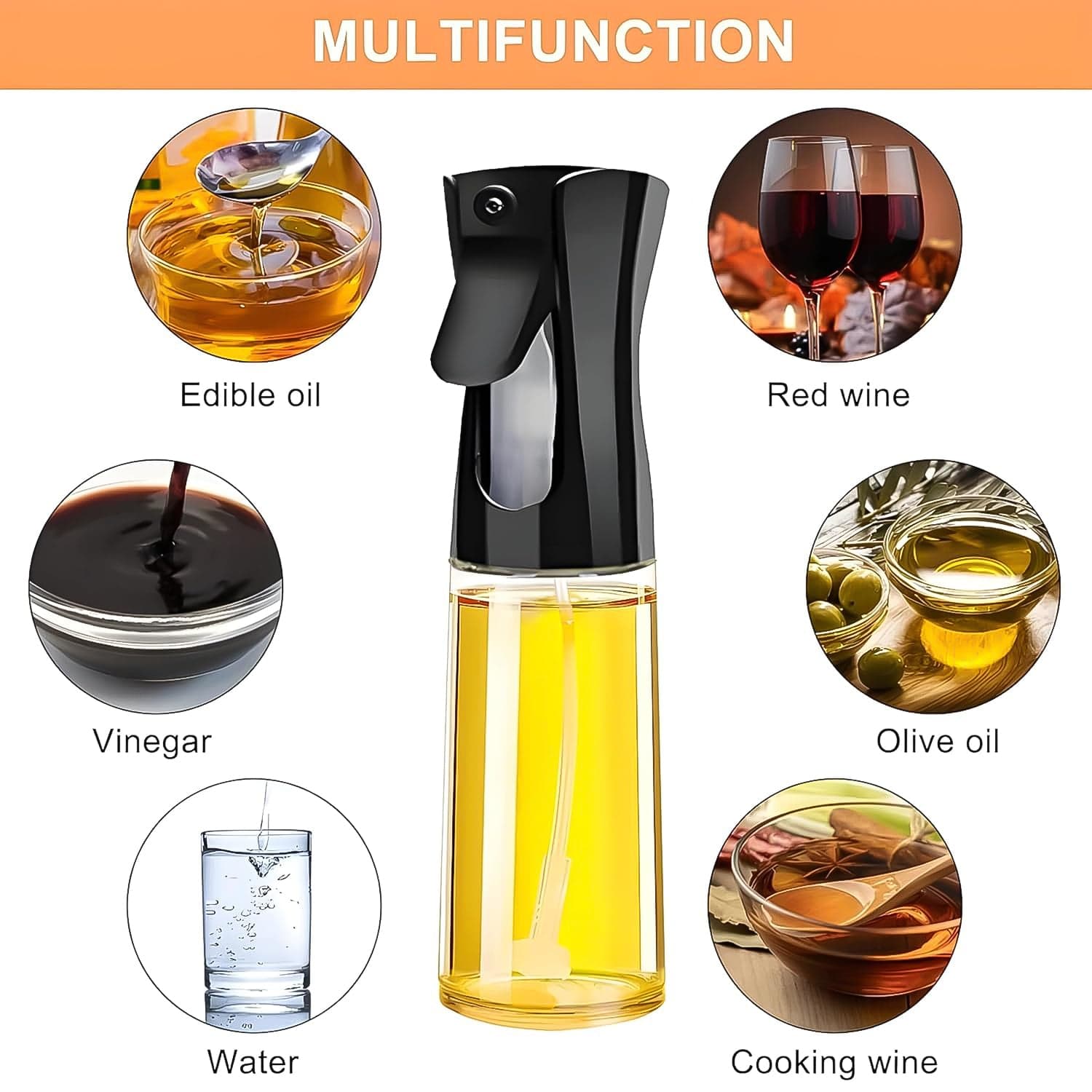 Plastic Oil Spray Bottle - Versatile Kitchen Gadgets (250 ML Approx) thumbnail 4