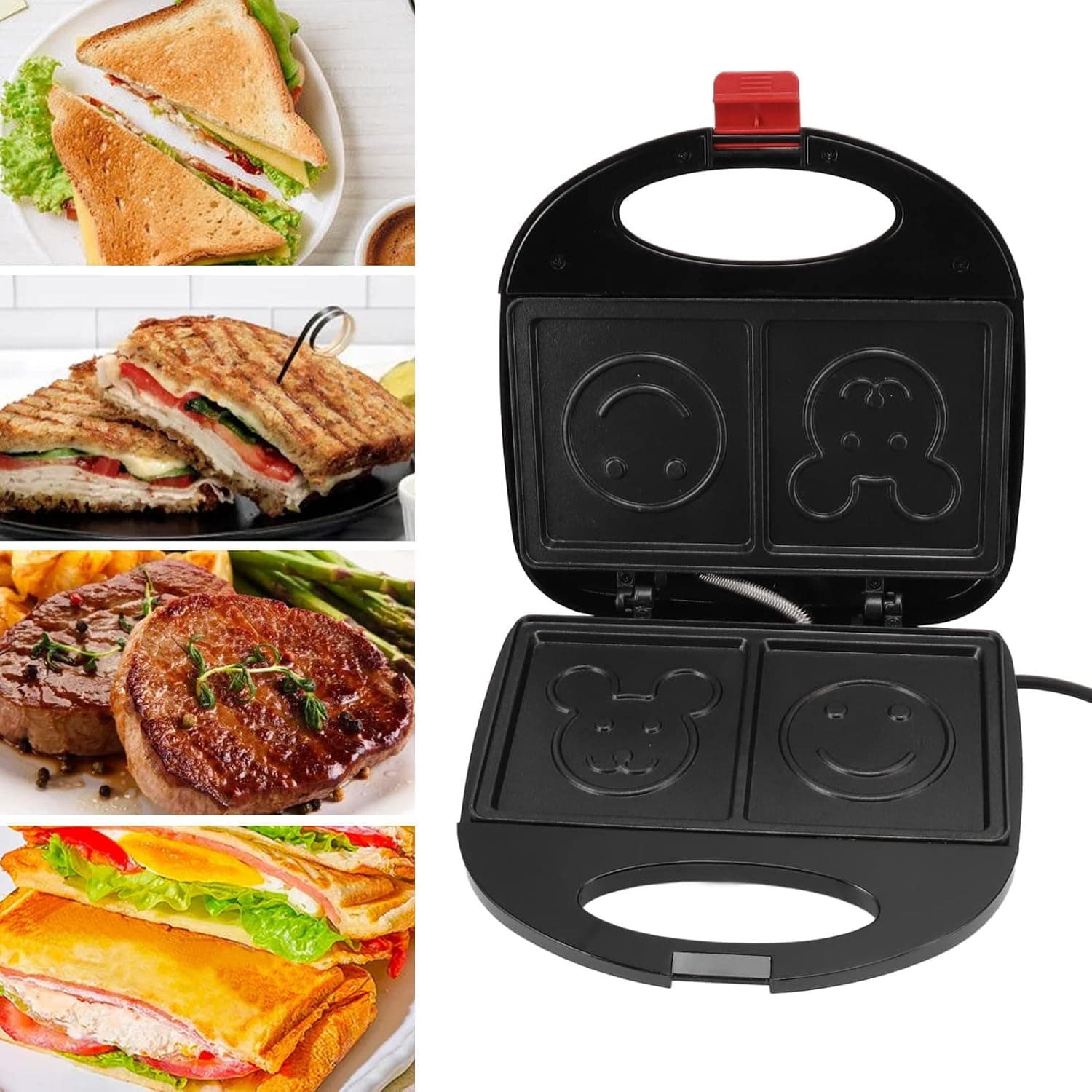 Double Sided Heating 750W Electric Sandwich Maker (1 Pc) thumbnail 5
