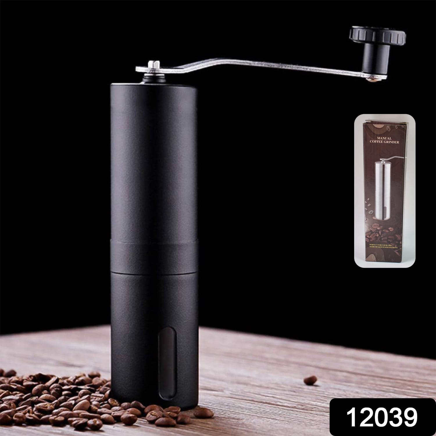 Portable Stainless Steel Manual Coffee Grinder (1 Pc) thumbnail 2