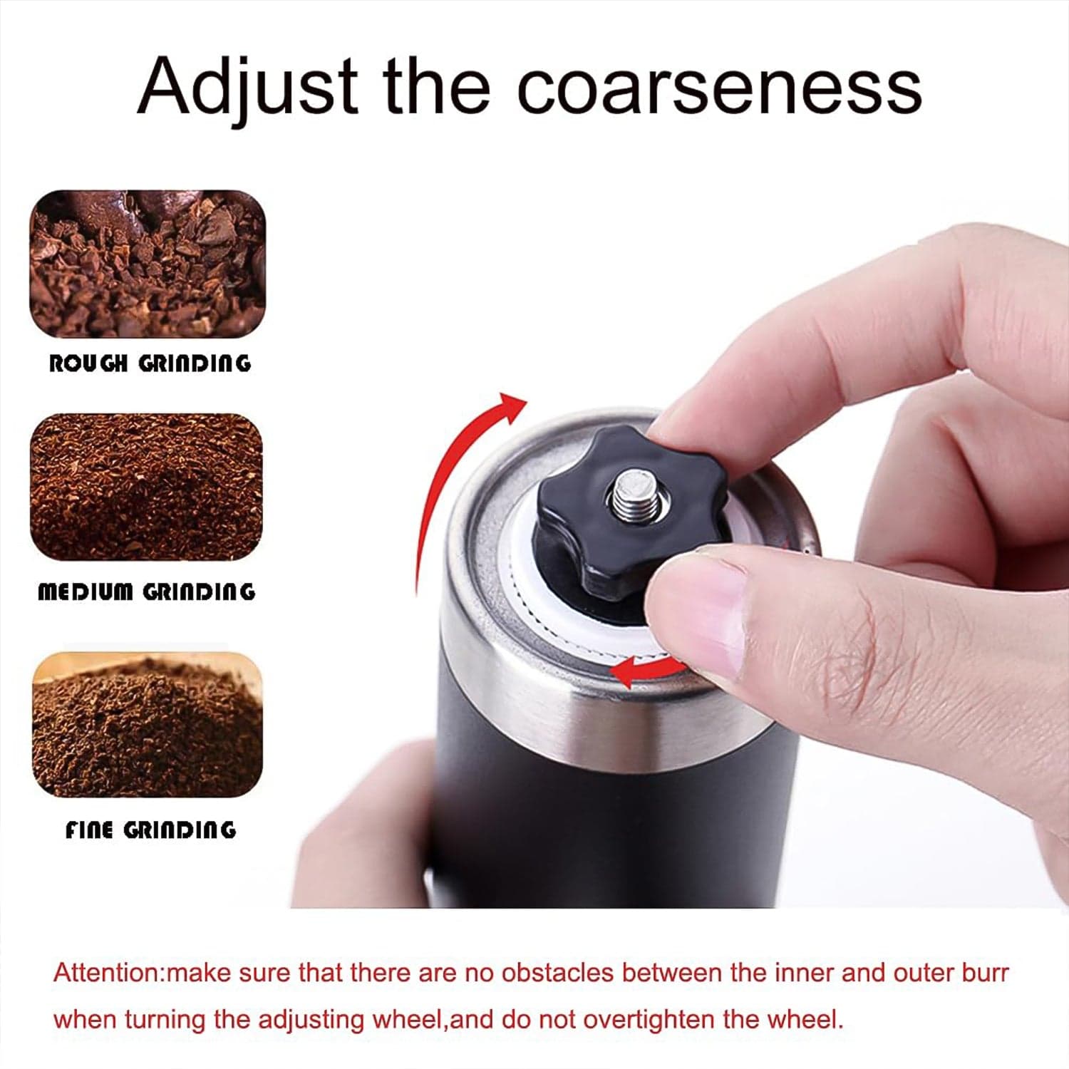 Portable Stainless Steel Manual Coffee Grinder (1 Pc) thumbnail 3