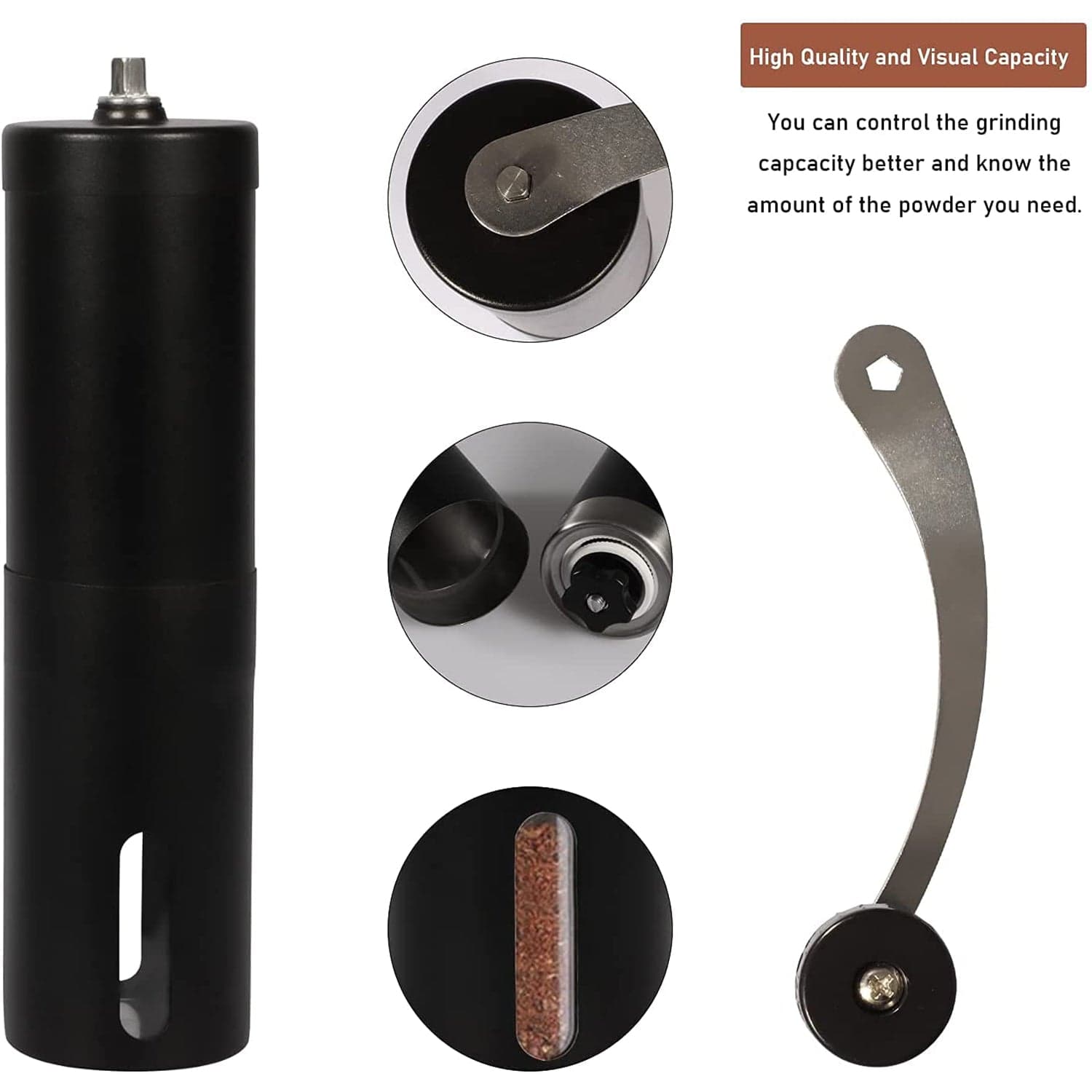 Portable Stainless Steel Manual Coffee Grinder (1 Pc) thumbnail 4
