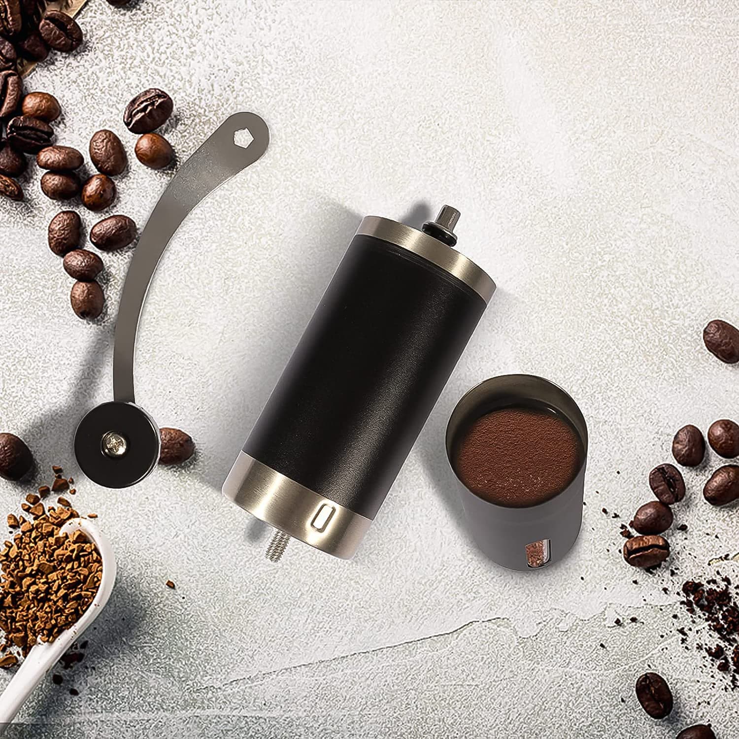 Portable Stainless Steel Manual Coffee Grinder (1 Pc) thumbnail 6