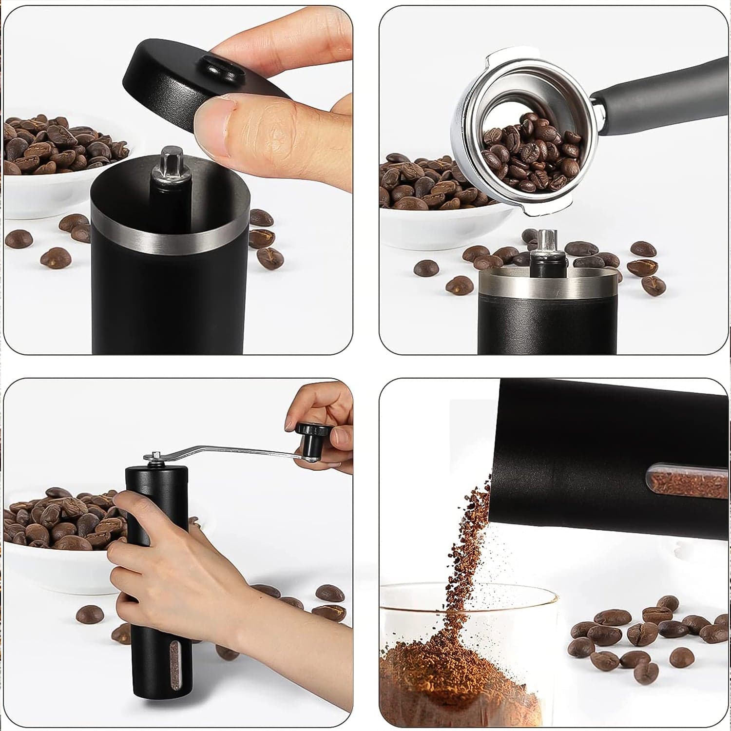 Portable Stainless Steel Manual Coffee Grinder (1 Pc) thumbnail 7