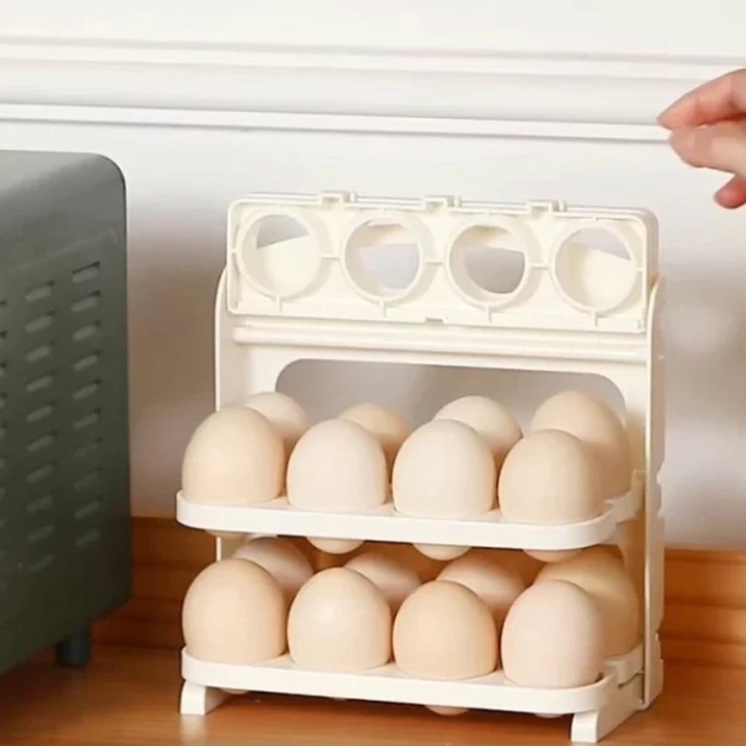 Plastic Foldable Egg Tray | 24 Grid Egg Storage Box (1 Pc) thumbnail 1