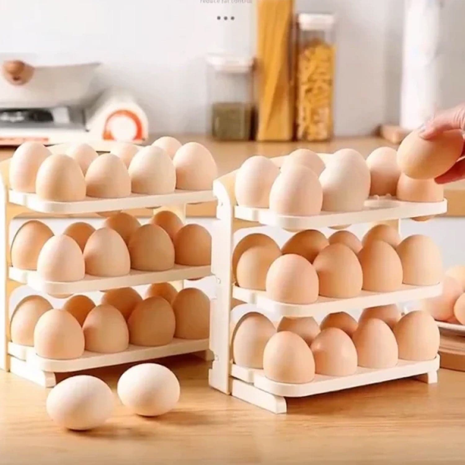 Plastic Foldable Egg Tray | 24 Grid Egg Storage Box (1 Pc) thumbnail 7