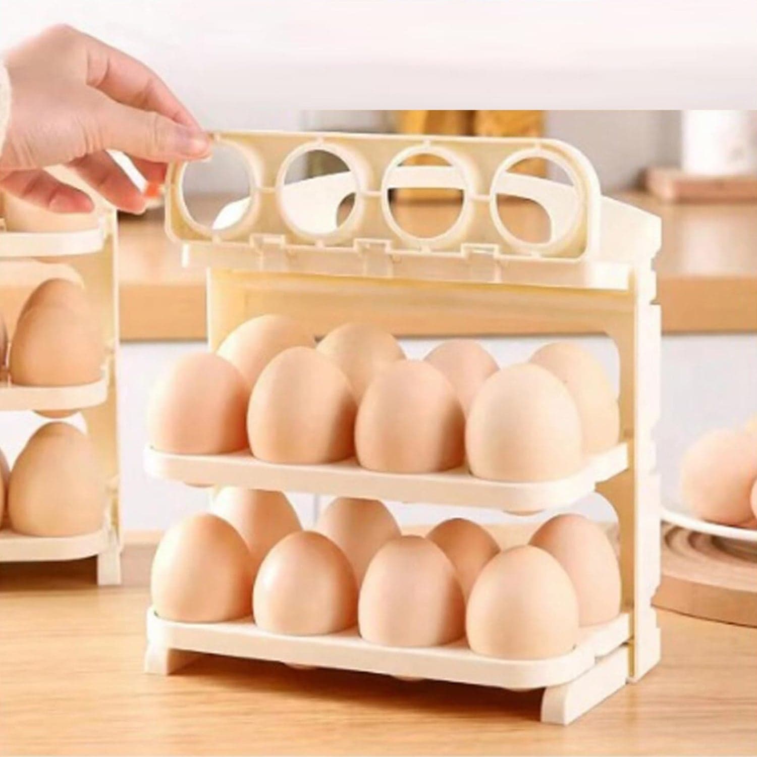 Plastic Foldable Egg Tray | 24 Grid Egg Storage Box (1 Pc) thumbnail 8