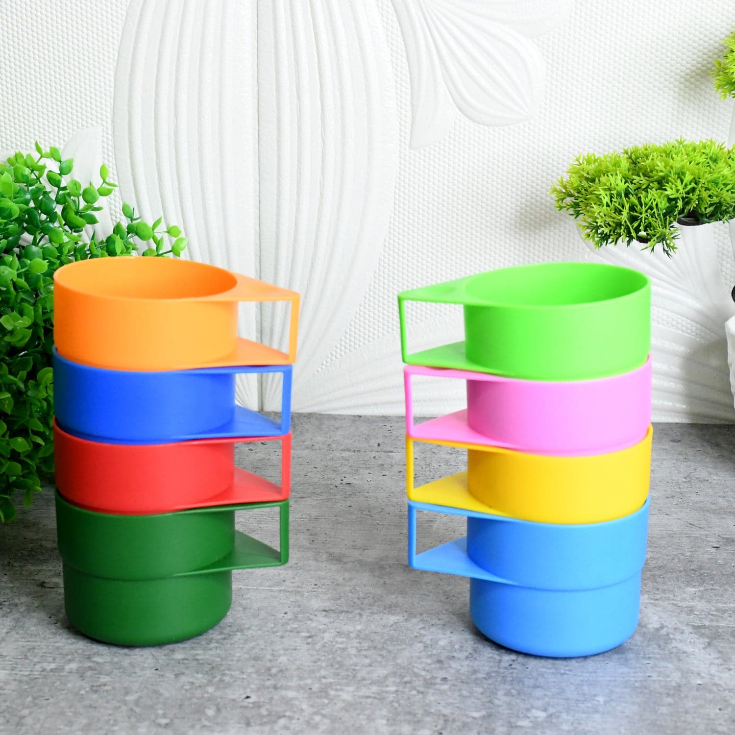 Rainbow Picnic Plastic Pitcher / Jug / Kettle Glass / Cup Set Water Bottle+Cup (9 Pcs Set) thumbnail 3