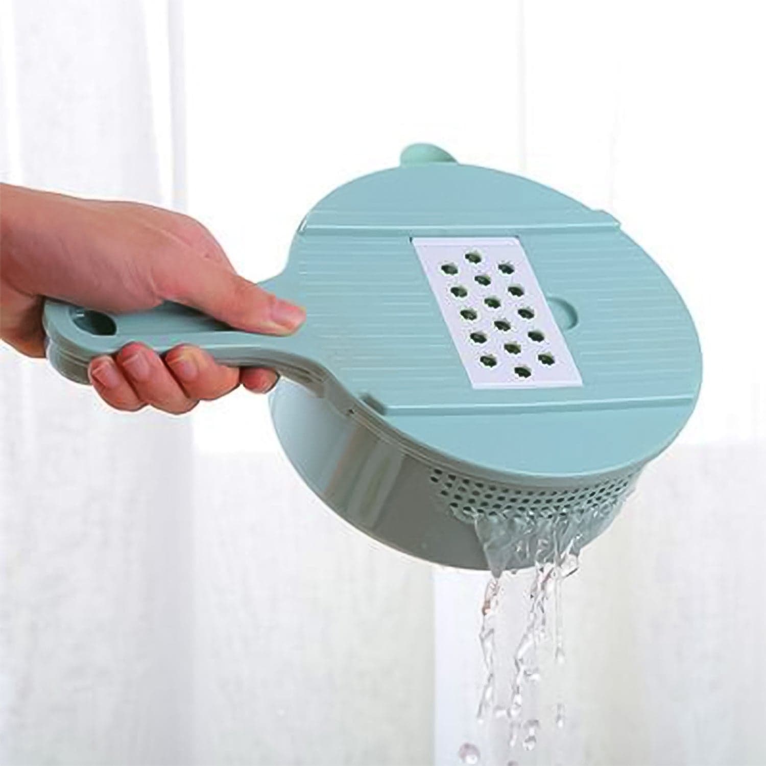 Vegetable Choppers with Drain Basket | 6 in 1 Vegetable Slicer Blades (1 Set) thumbnail 5