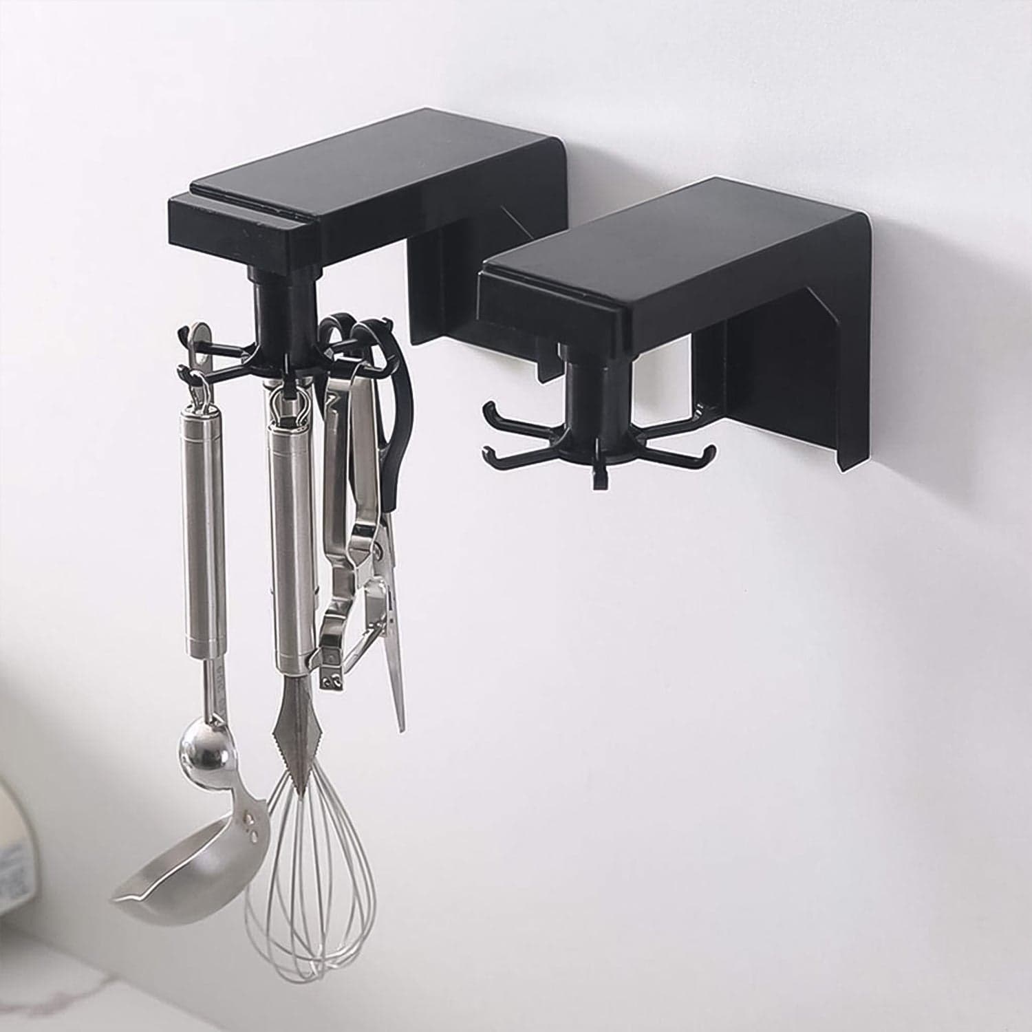 Self Adhesive 360 Degree Rotating Cooking Utensils Holder (1 Pc) thumbnail 1