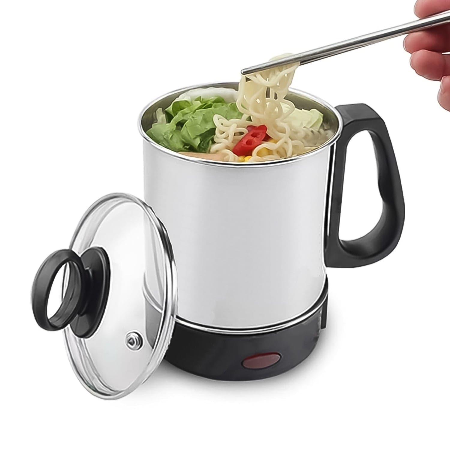 Soup Pot with Lid, Stainless Steel Multi Cooker Kettle (800W / 2.5 Ltr.) thumbnail 3