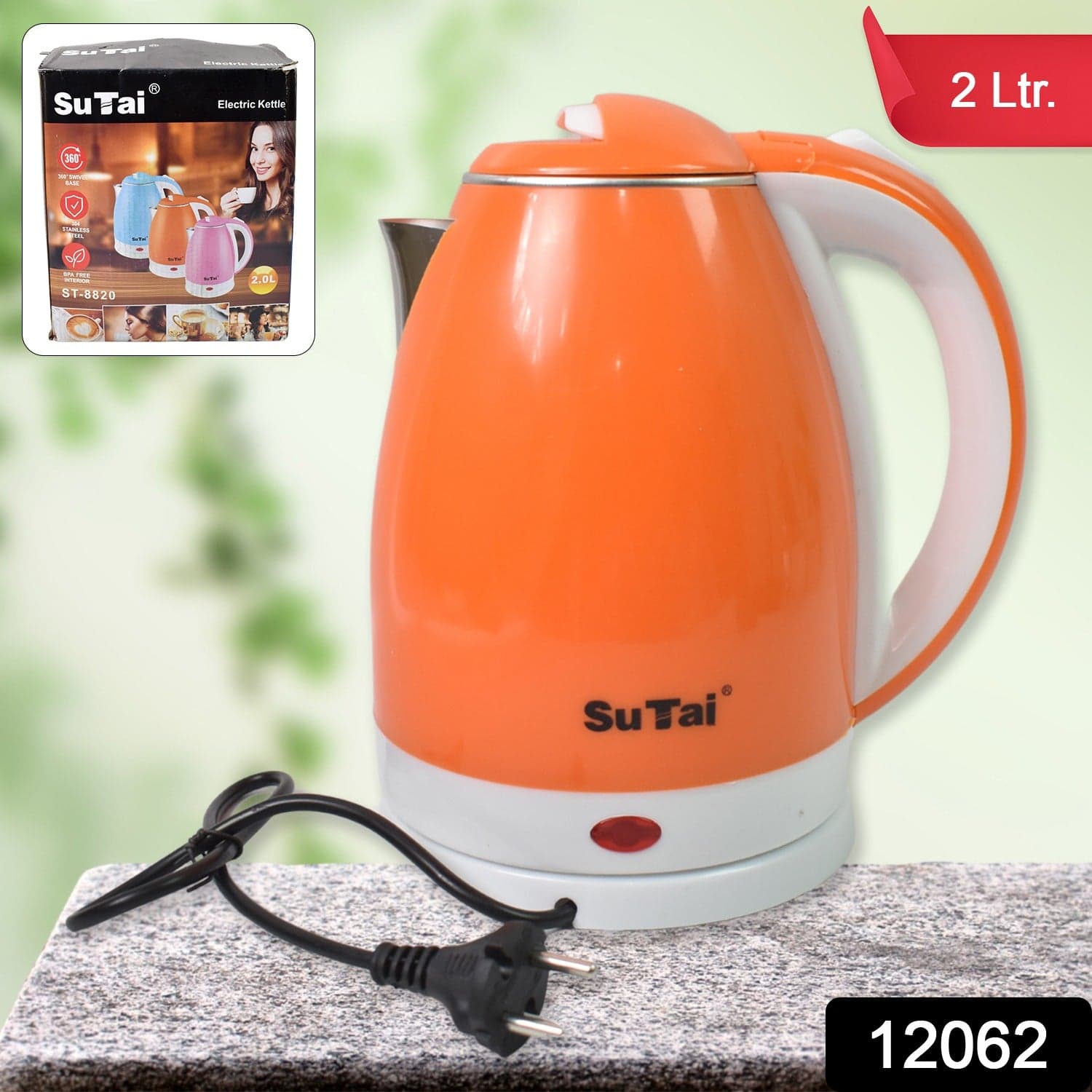Electric Kettle Boil Dry Protection & Auto-Shut Off (1500-2000W / 2 Ltr.) thumbnail 2