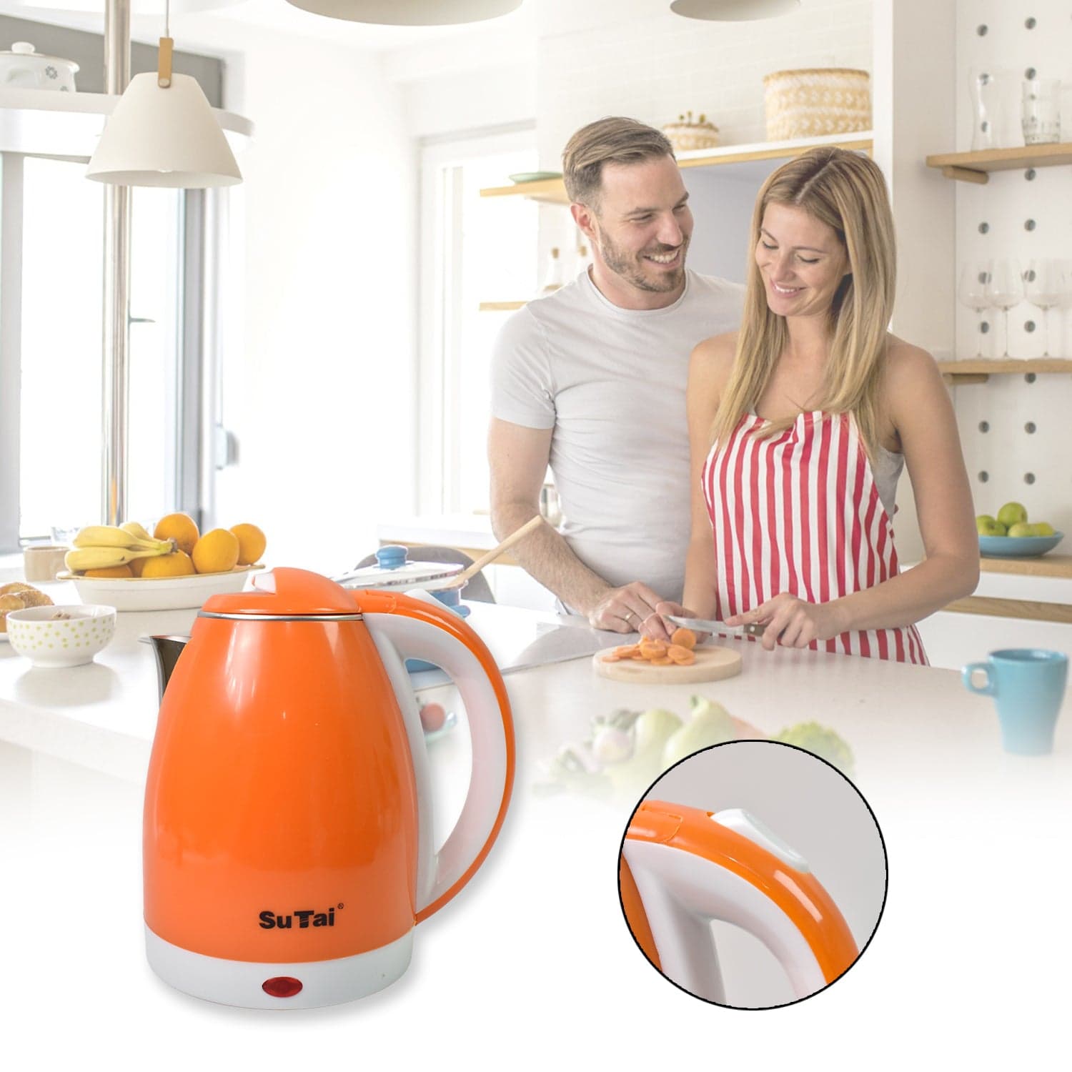 Electric Kettle Boil Dry Protection & Auto-Shut Off (1500-2000W / 2 Ltr.) thumbnail 6