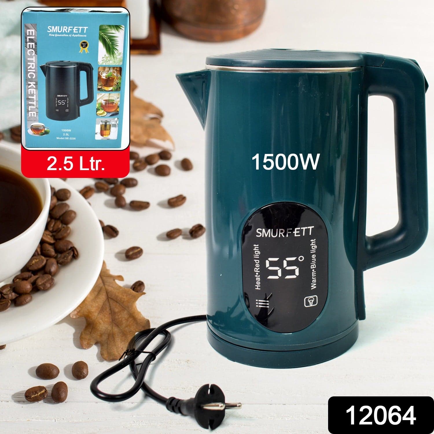 Temperature Display Electric Kettle 55 Degrees Constant Temperature Electric Kettle (1500W thumbnail 2