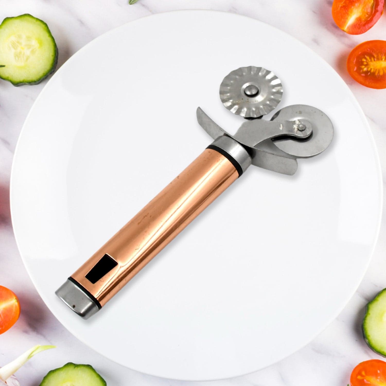 Pastry cutter wheel - Pie Crust Cutter Premium Double Cutter Wheel (1 Pc) thumbnail 4