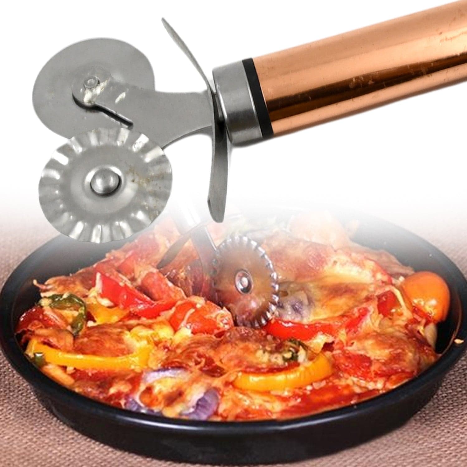 Pastry cutter wheel - Pie Crust Cutter Premium Double Cutter Wheel (1 Pc) thumbnail 6