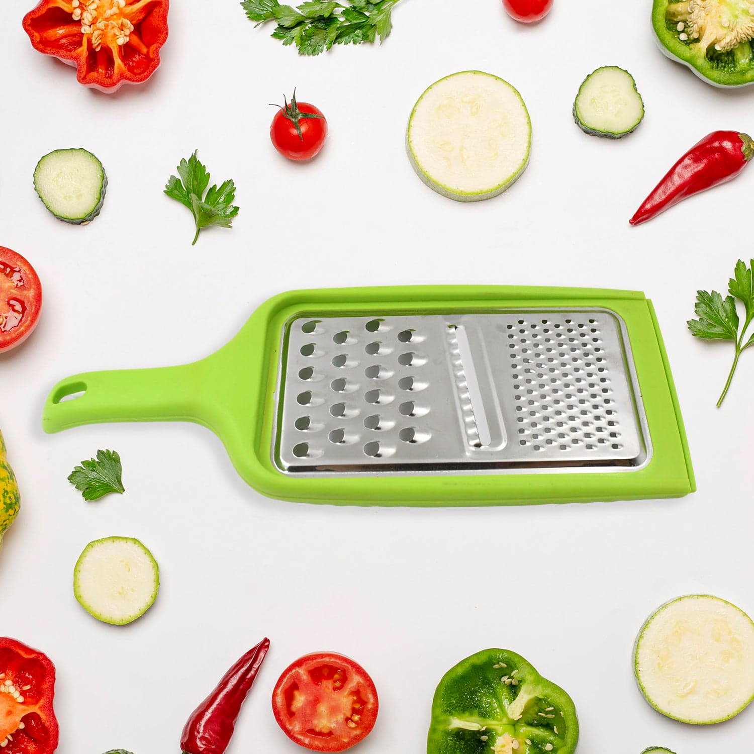 Stainless Steel Cheese Grater 3in1 Multifunctional (1 Pc / Mix Color) thumbnail 6