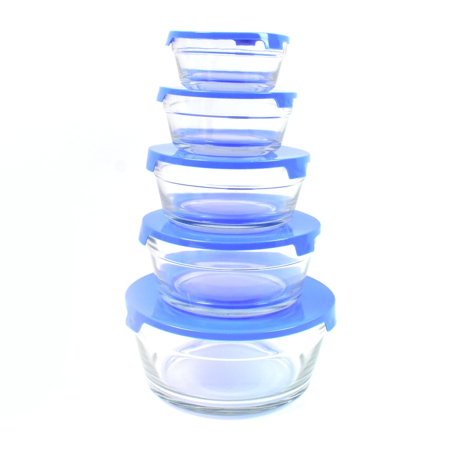 Modern Glass Bowl Set Mixing / Storage Bowls with Lids (5 Pcs Set) thumbnail 5