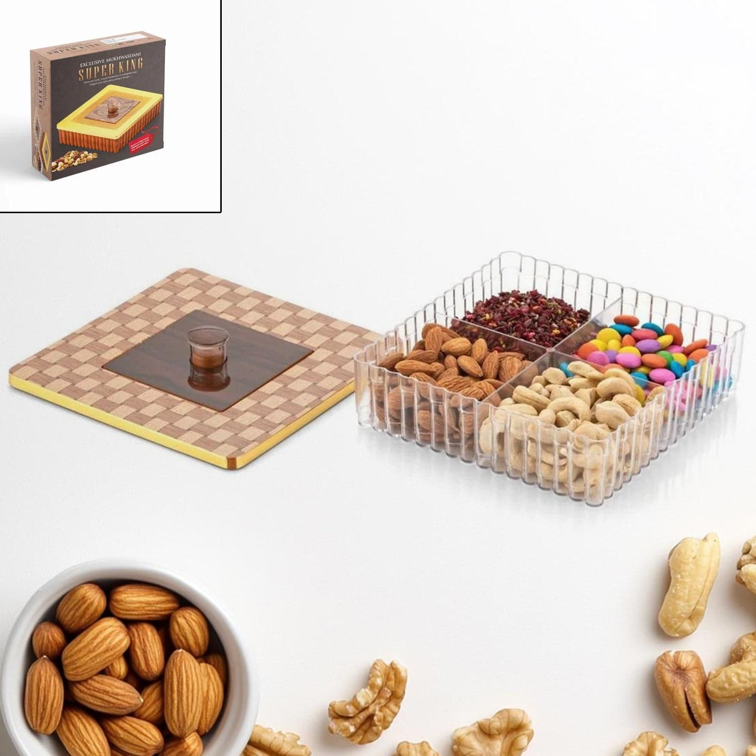 Plastic Super King Exclusive Mukhavasdani Dry Fruit boxes (1 Pc) thumbnail 4