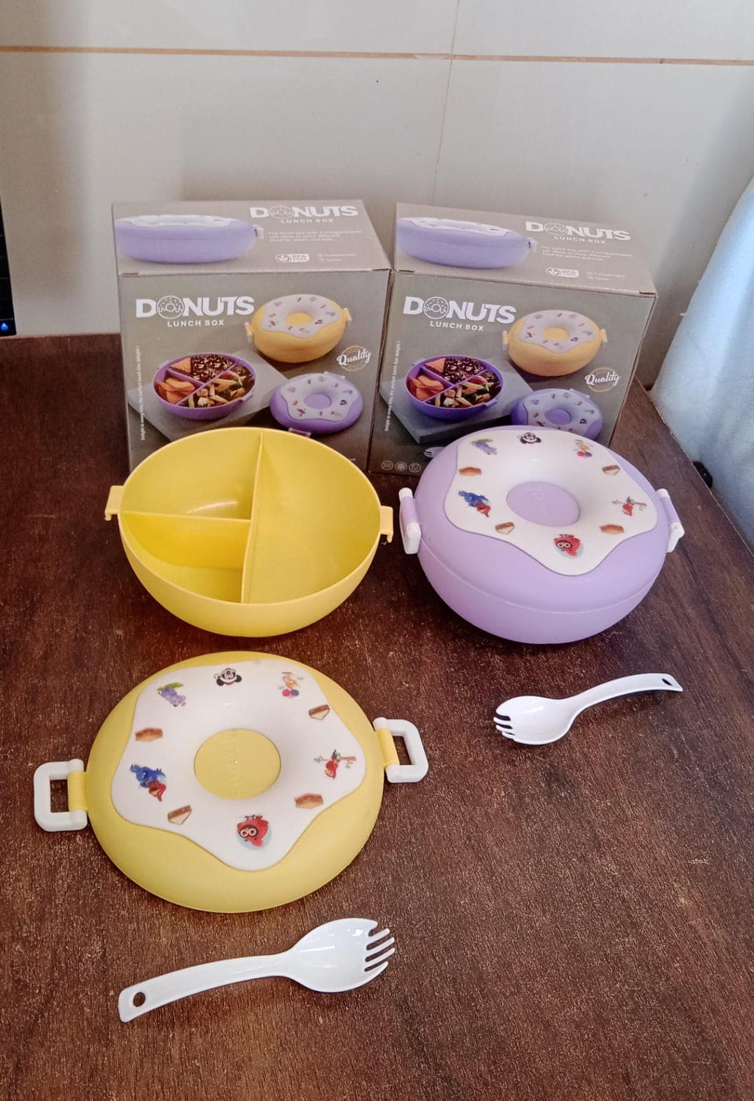 Donut Shaped Double Insulated 3 Compartment Lunch Box (1 Pc / Mix Color) thumbnail 9