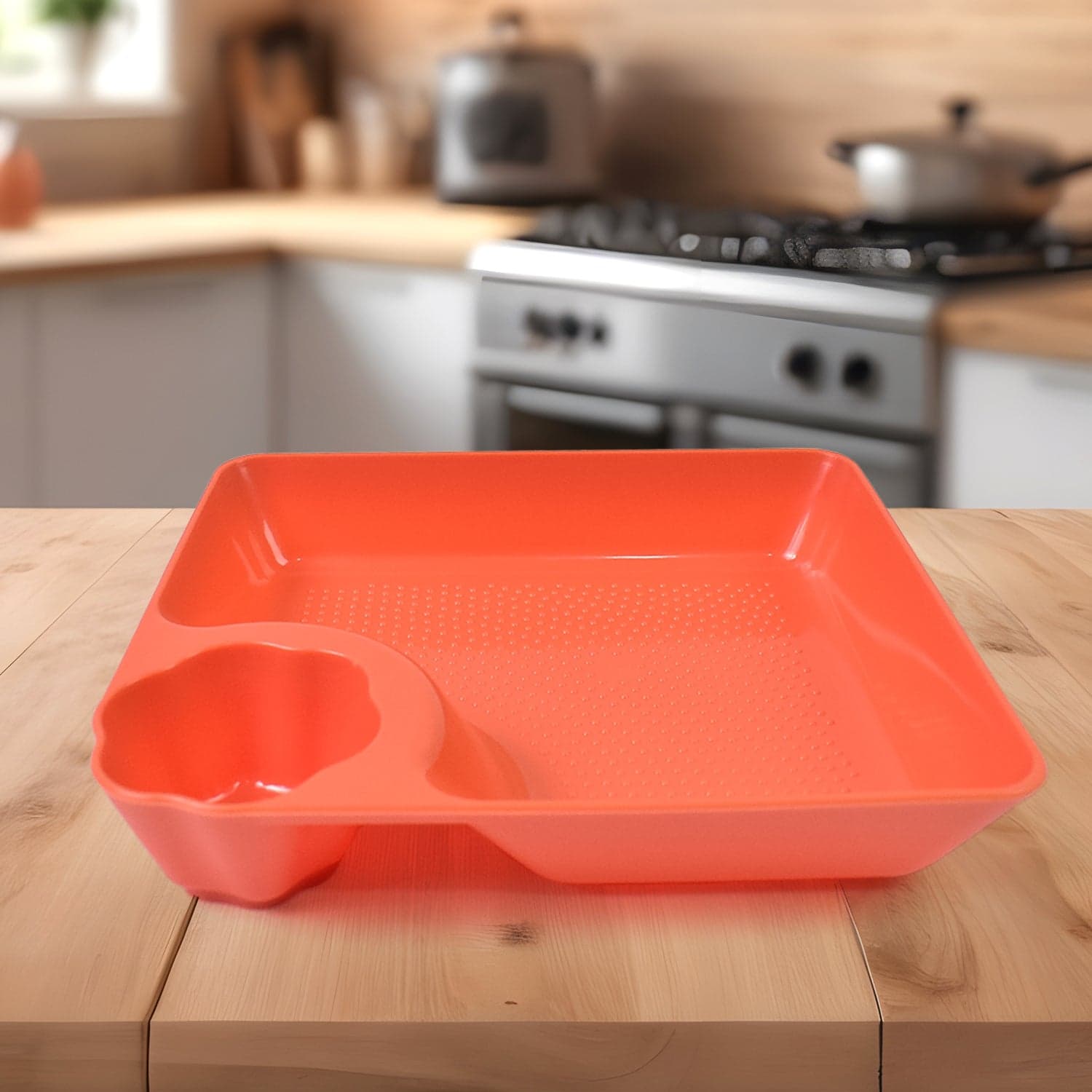 Plastic Plates with Dipping Saucer & Round Dip Part (1 Pc / 18—16 Cm / 1 Pc) thumbnail 1