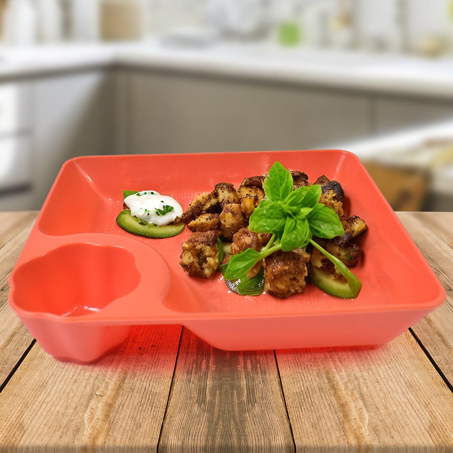 Plastic Plates with Dipping Saucer & Round Dip Part (1 Pc / 18—16 Cm / 1 Pc) thumbnail 3
