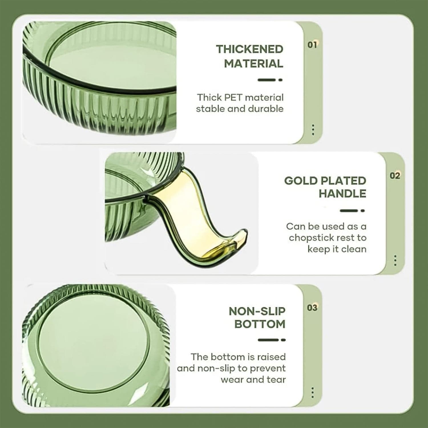 Plastics Dip Bowls, Dipping Sauce Bowls with Handle (4 Pcs Set / With Case) thumbnail 3