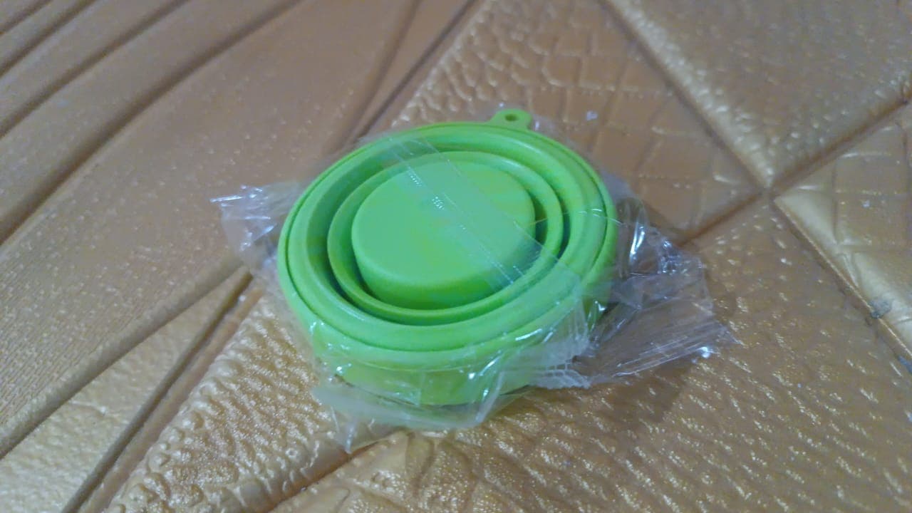 Round Silicone Foldable Glass / Cup, Foldable Travel Mug With Lid (1 Pc) thumbnail 12